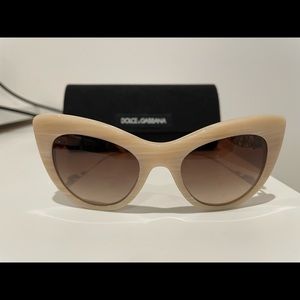 Dolce and Gabana Cat Eye sunglasses with floral handles